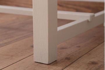 レトロ家具　アンティークペイント　古い木のレトロな平机(デスク)(3)