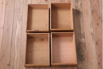 レトロ家具　昭和レトロ　古いナラ材製のシンプルなアンティーク片袖机