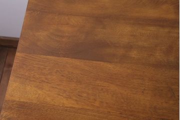 レトロ家具　昭和レトロ　古いナラ材製のシンプルなアンティーク片袖机