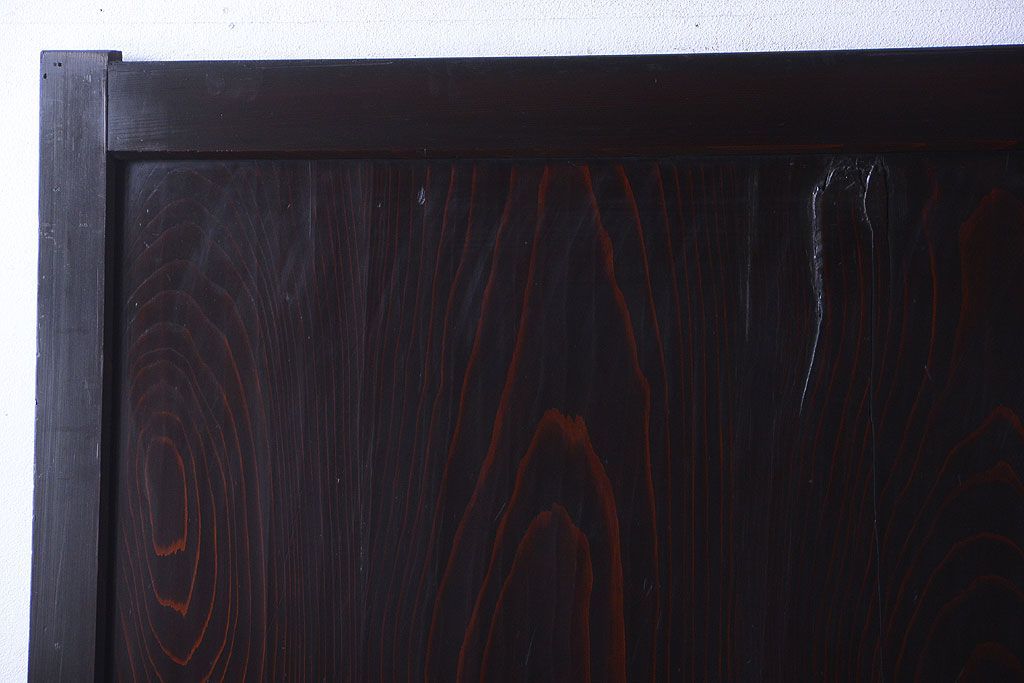 古民具・骨董　明治期　古い木の格子帯戸3枚セット