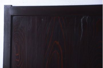 古民具・骨董　明治期　古い木の格子帯戸3枚セット