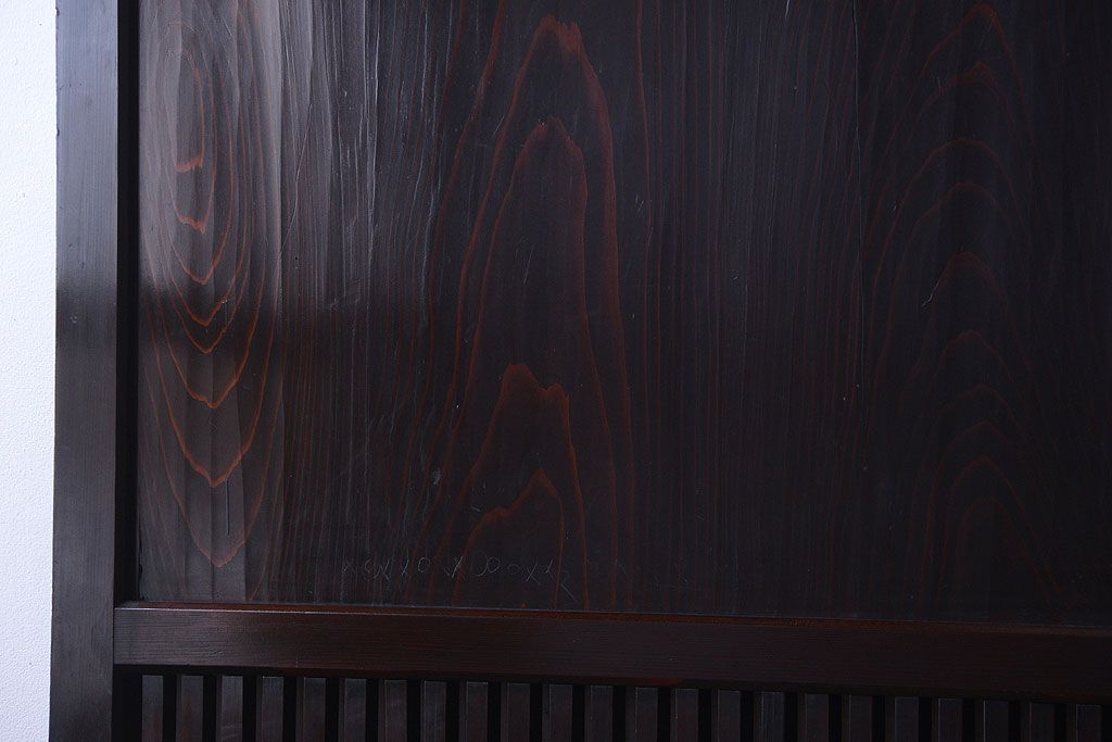 古民具・骨董　明治期　古い木の格子帯戸3枚セット