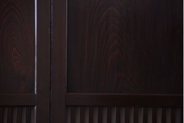 古民具・骨董　明治期　古い木の格子帯戸3枚セット
