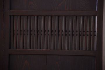 古民具・骨董　明治期　古い木の格子帯戸3枚セット