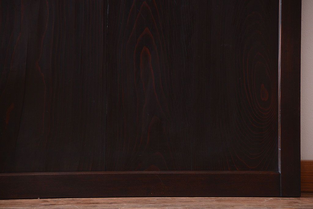 古民具・骨董　明治期　古い木の格子帯戸3枚セット