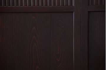 古民具・骨董　明治期　古い木の格子帯戸3枚セット