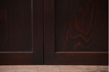 古民具・骨董　明治期　古い木の格子帯戸3枚セット