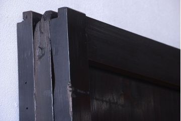 古民具・骨董　明治期　古い木の格子帯戸3枚セット