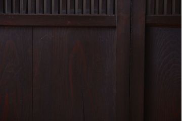 古民具・骨董　明治期　古い木の格子帯戸3枚セット