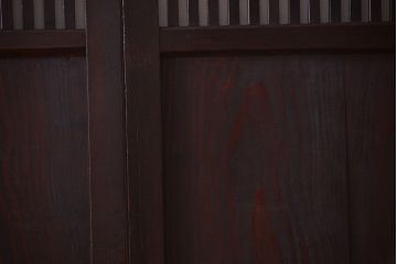 古民具・骨董　明治期　古い木の格子帯戸3枚セット