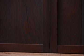 古民具・骨董　明治期　古い木の格子帯戸3枚セット