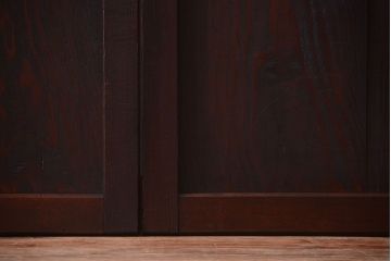 古民具・骨董　明治期　古い木の格子帯戸3枚セット