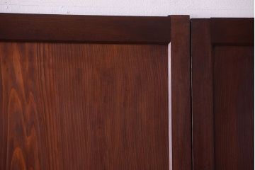 古民具・骨董　明治期　古い木の無双格子帯戸4枚セット