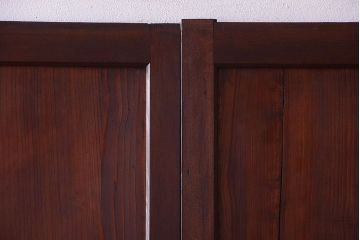 古民具・骨董　明治期　古い木の無双格子帯戸4枚セット