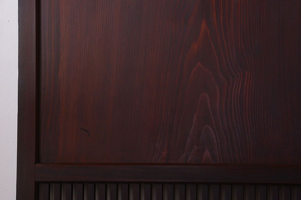 古民具・骨董　明治期　古い木の無双格子帯戸4枚セット