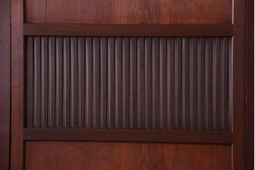 古民具・骨董　明治期　古い木の無双格子帯戸4枚セット