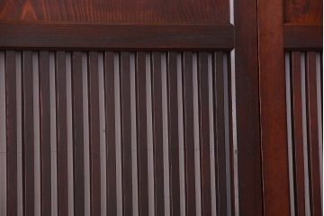 古民具・骨董　明治期　古い木の無双格子帯戸4枚セット