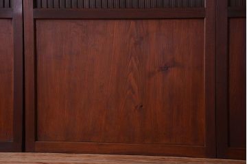 古民具・骨董　明治期　古い木の無双格子帯戸4枚セット