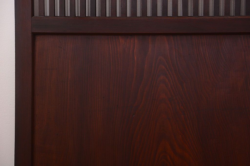 古民具・骨董　明治期　古い木の無双格子帯戸4枚セット