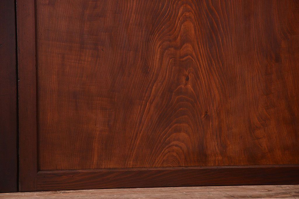 古民具・骨董　明治期　古い木の無双格子帯戸4枚セット