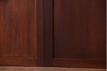 古民具・骨董　明治期　古い木の無双格子帯戸4枚セット