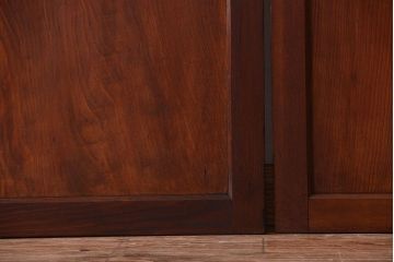 古民具・骨董　明治期　古い木の無双格子帯戸4枚セット