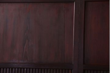 古民具・骨董　明治期　古い木の無双格子帯戸4枚セット