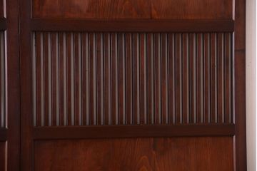 古民具・骨董　明治期　古い木の無双格子帯戸4枚セット