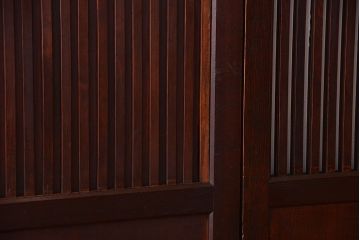 古民具・骨董　明治期　古い木の無双格子帯戸4枚セット