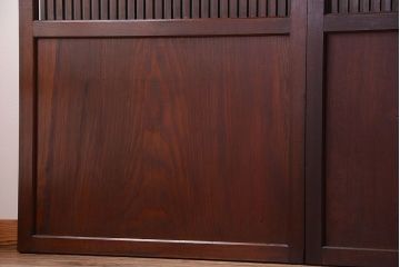 古民具・骨董　明治期　古い木の無双格子帯戸4枚セット