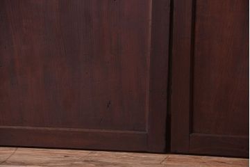 古民具・骨董　明治期　古い木の無双格子帯戸4枚セット