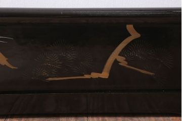 アンティーク雑貨　古民具・骨董　鶴と松の屏風衣桁(2)