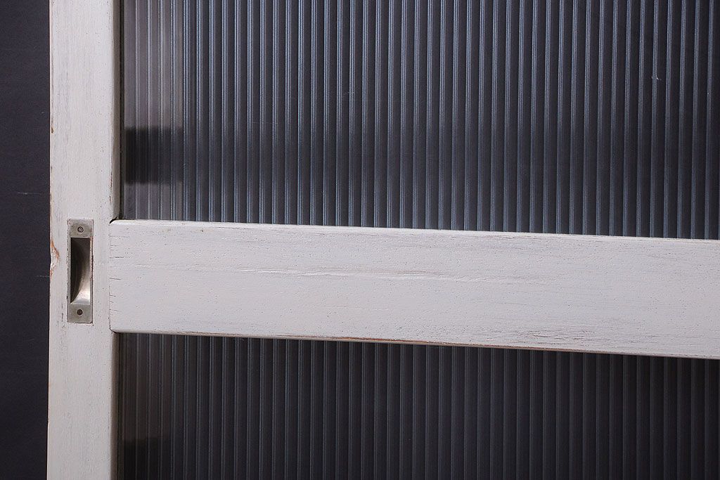 アンティークペイント　モールガラス戸4枚セット