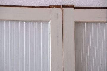 アンティークペイント　モールガラス戸4枚セット