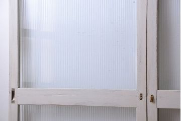 アンティークペイント　モールガラス戸4枚セット