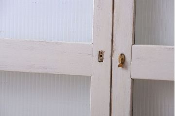 アンティークペイント　モールガラス戸4枚セット