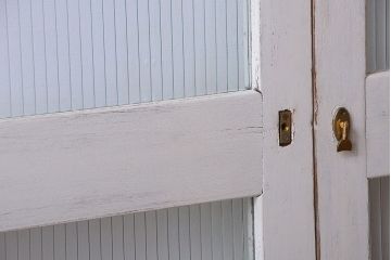 アンティークペイント　モールガラス戸4枚セット