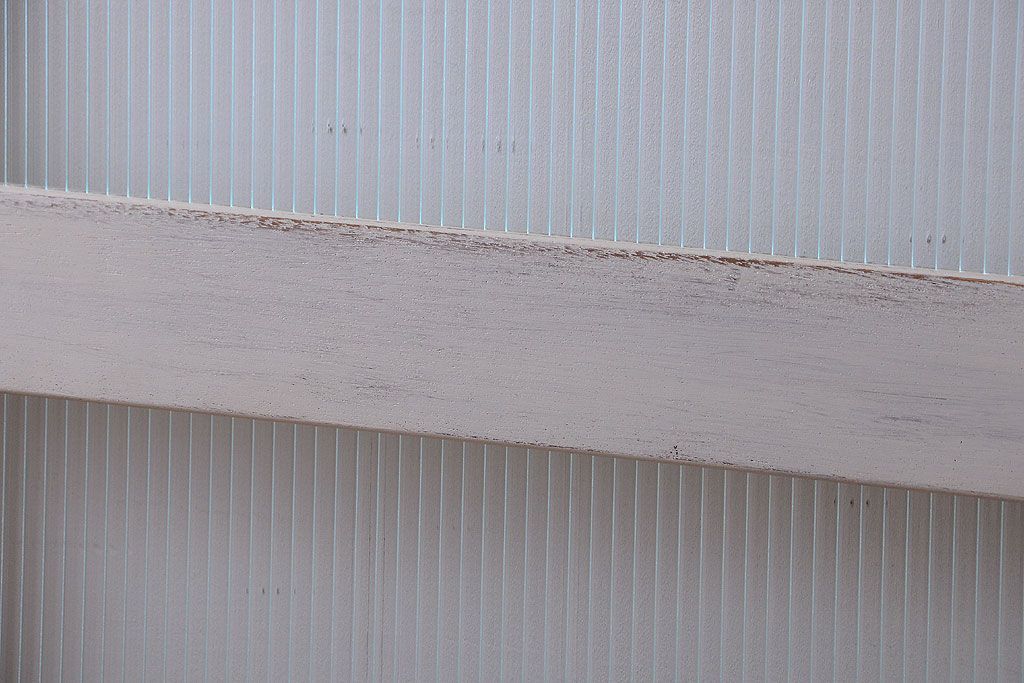 アンティークペイント　モールガラス戸4枚セット