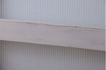 アンティークペイント　モールガラス戸4枚セット