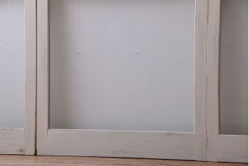 アンティークペイント　モールガラス戸4枚セット