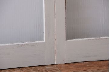 アンティークペイント　モールガラス戸4枚セット