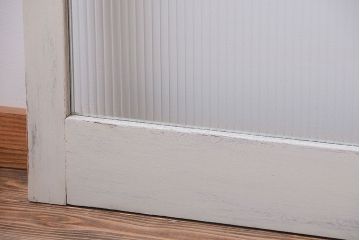 アンティークペイント　モールガラス戸4枚セット