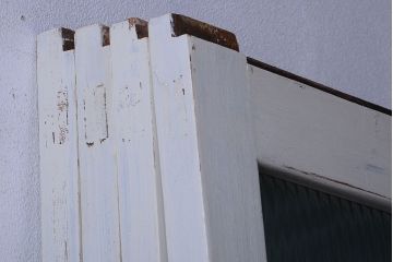 アンティークペイント　モールガラス戸4枚セット