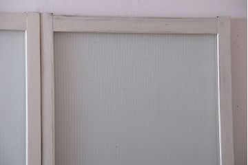 アンティークペイント　モールガラス戸4枚セット