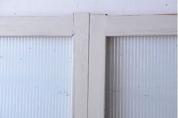 アンティークペイント　モールガラス戸4枚セット