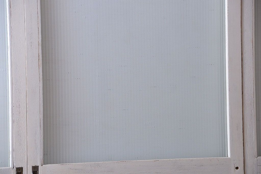 アンティークペイント　モールガラス戸4枚セット