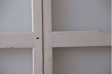 アンティークペイント　モールガラス戸4枚セット