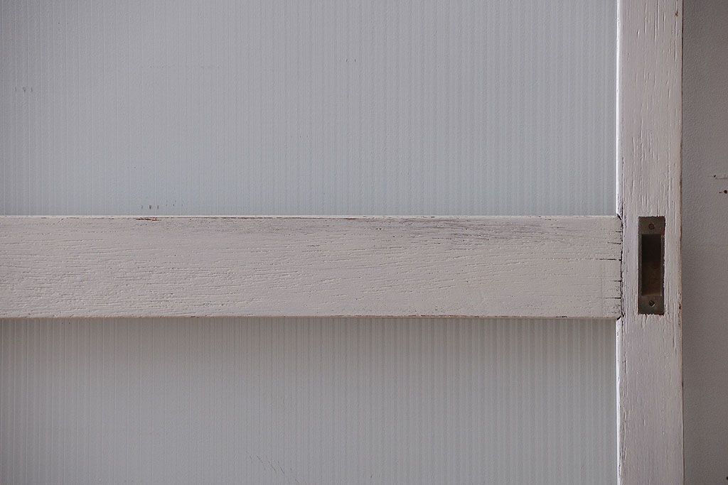 アンティークペイント　モールガラス戸4枚セット