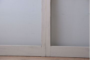 アンティークペイント　モールガラス戸4枚セット