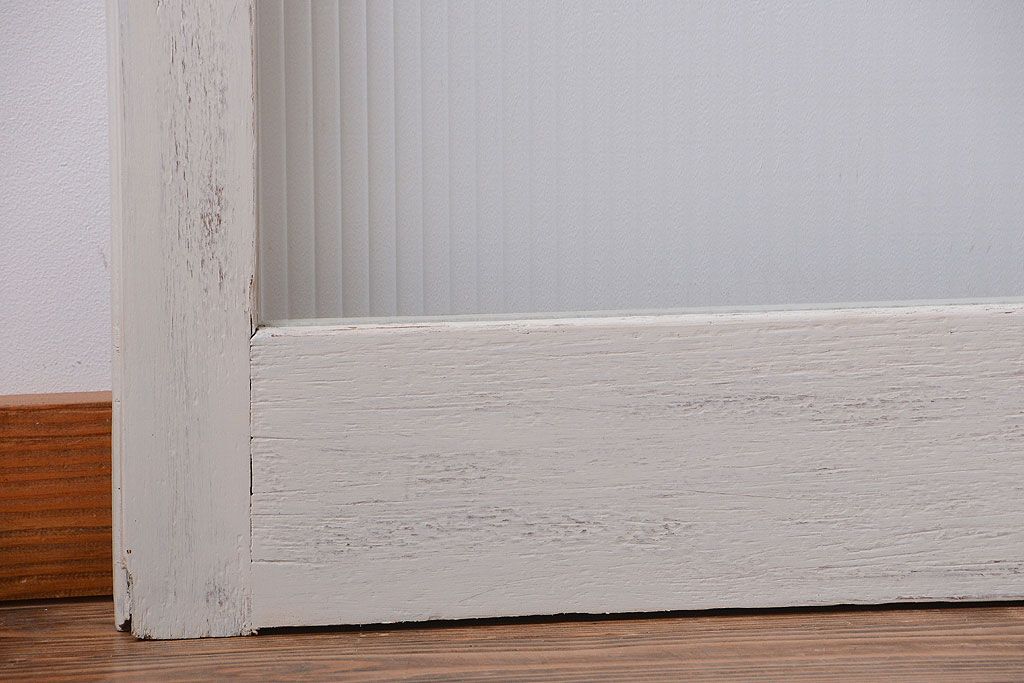 アンティークペイント　モールガラス戸4枚セット